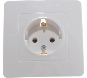 BLANCA розетка 1-местная с заземлением без шторок, скрытой установки, белый (BLNRS001011) 20